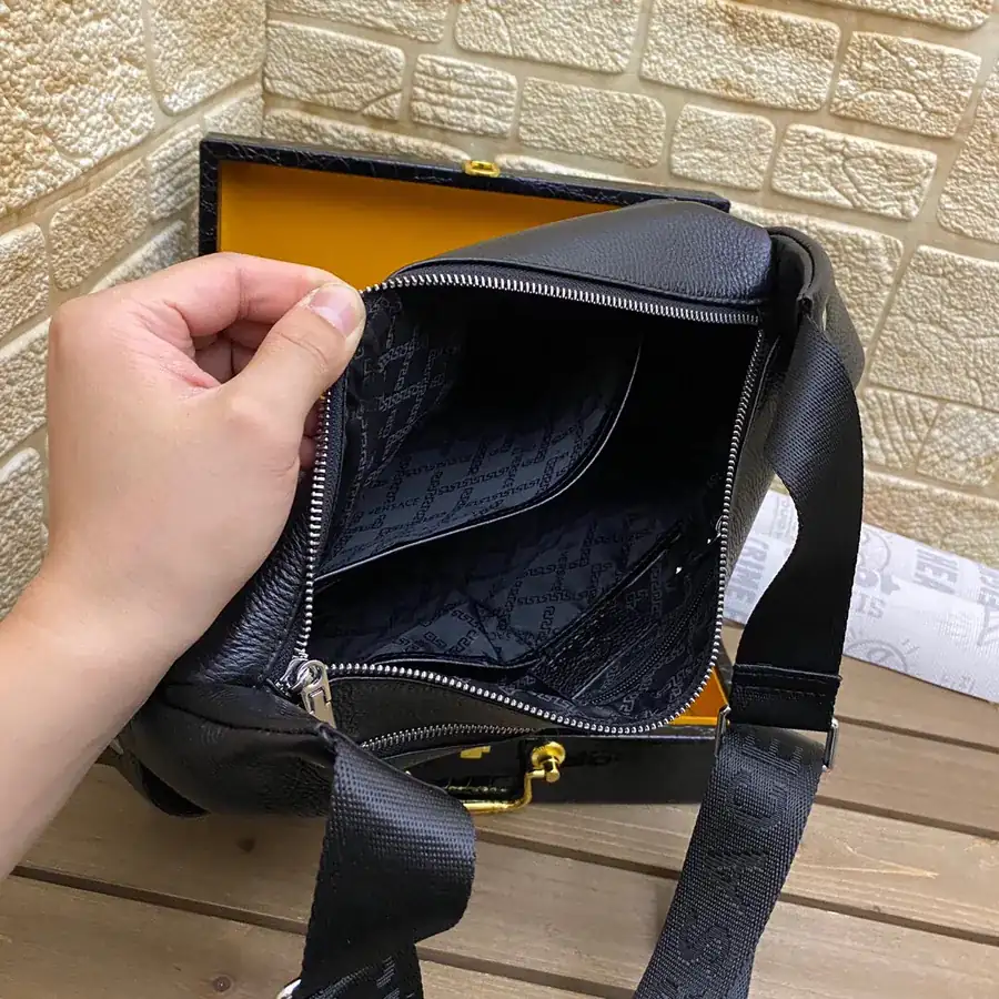 GIANNI Men's Statement Crossbody Bag Premium Leather, Unique Design
