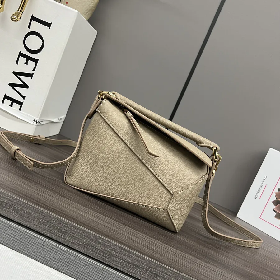Puzzle Edge Mini Bag in Grained Calfskin