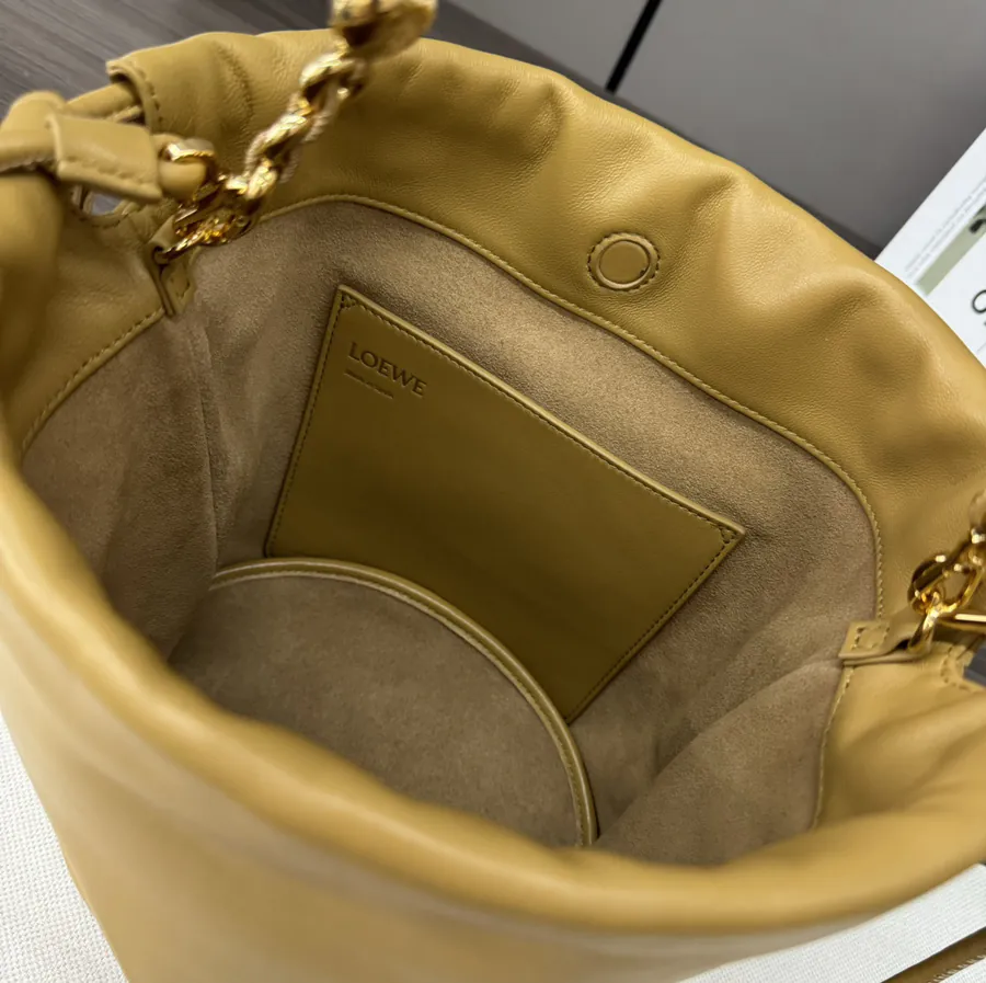 Flamenco Purse Bucket Soft Nappa Leather Bucket Bag
