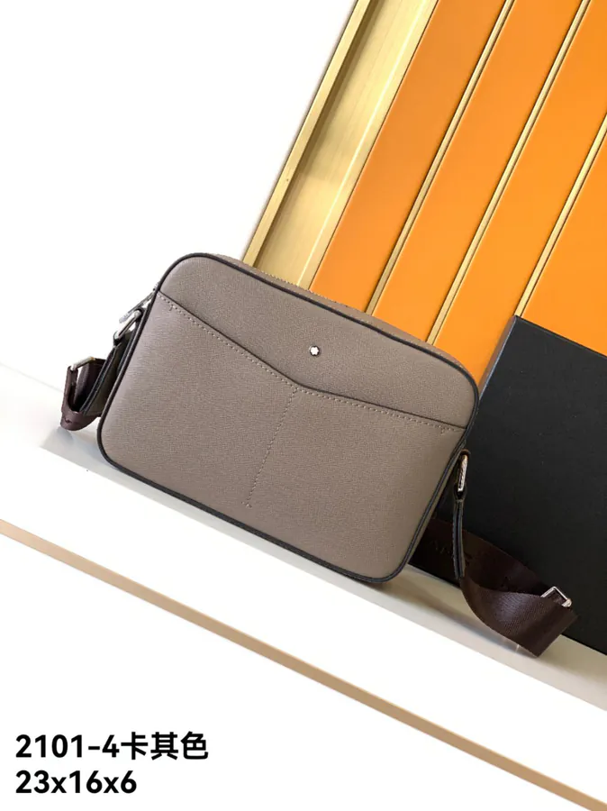 Mondaine Canvas Crossbody Bag Khaki Color