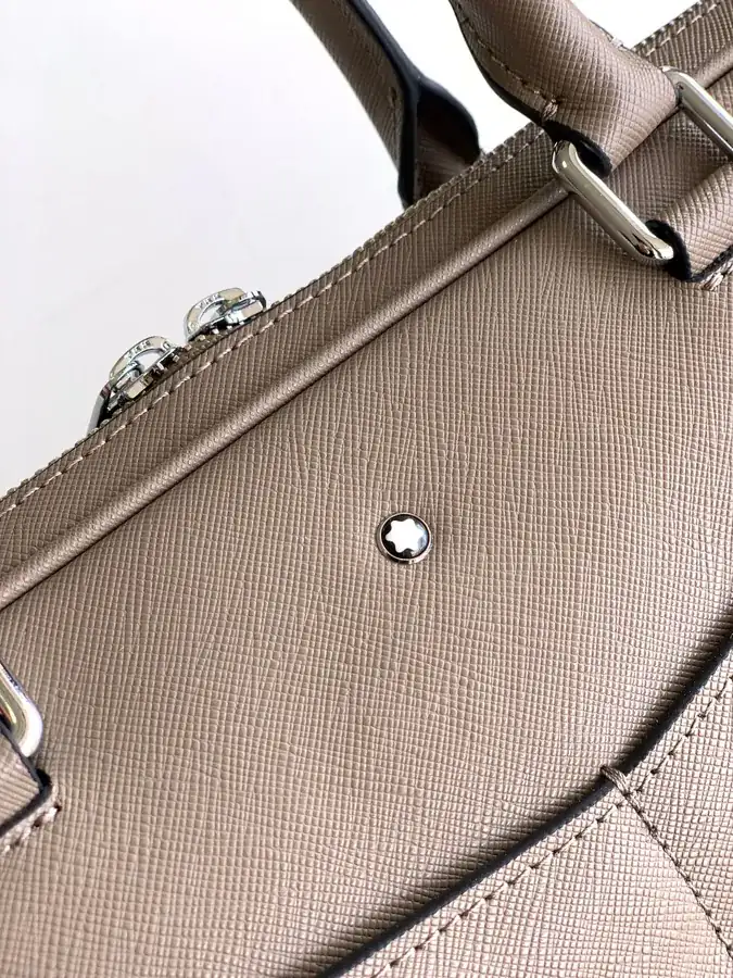 Mondaine Grained Calfskin Briefcase Khaki