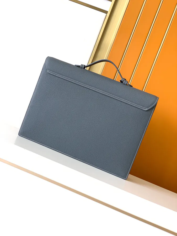 New Business Briefcase 6093 1A in Gray Blue