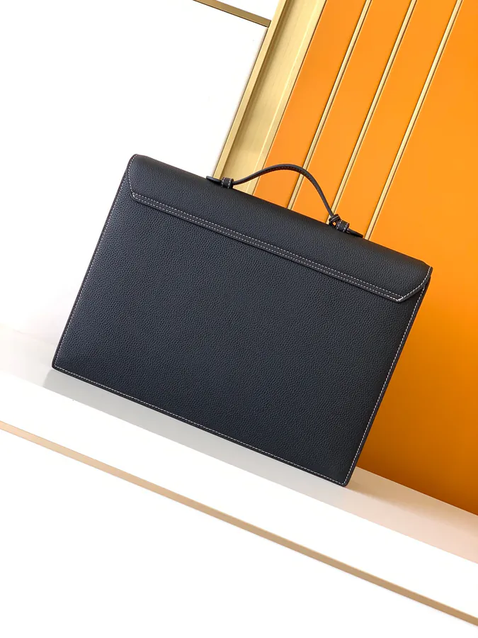 New Business Bag 6093 1A, Black Premium Leather