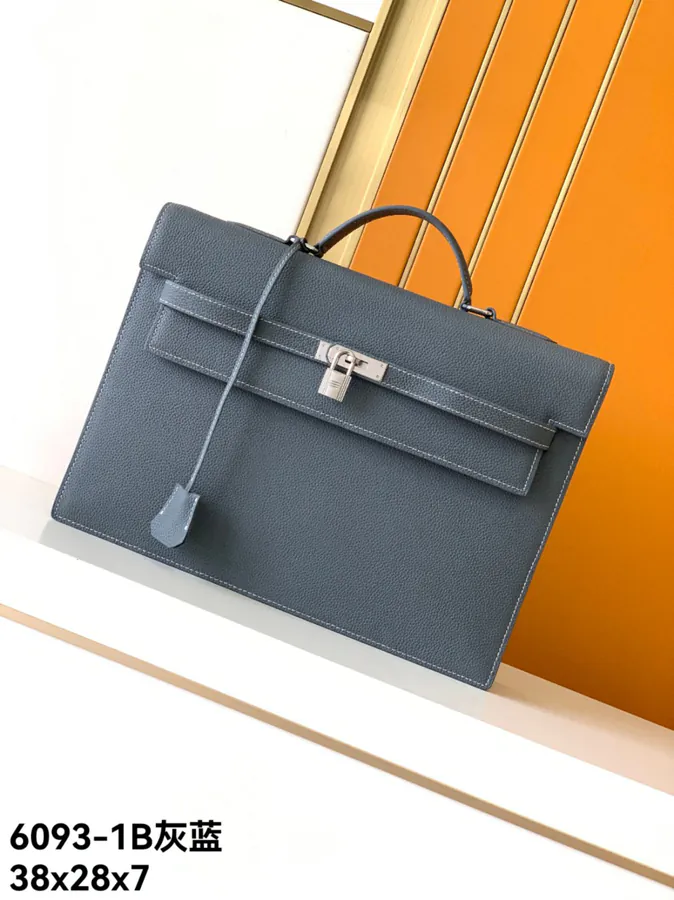 New Business Bag 6093 1B in Gray Blue