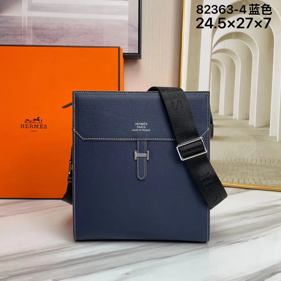 Blue Premium Original Emma Italian Top Grain Calfskin Handbag