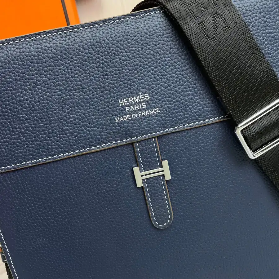 Blue Premium Original Emma Italian Top Grain Calfskin Handbag