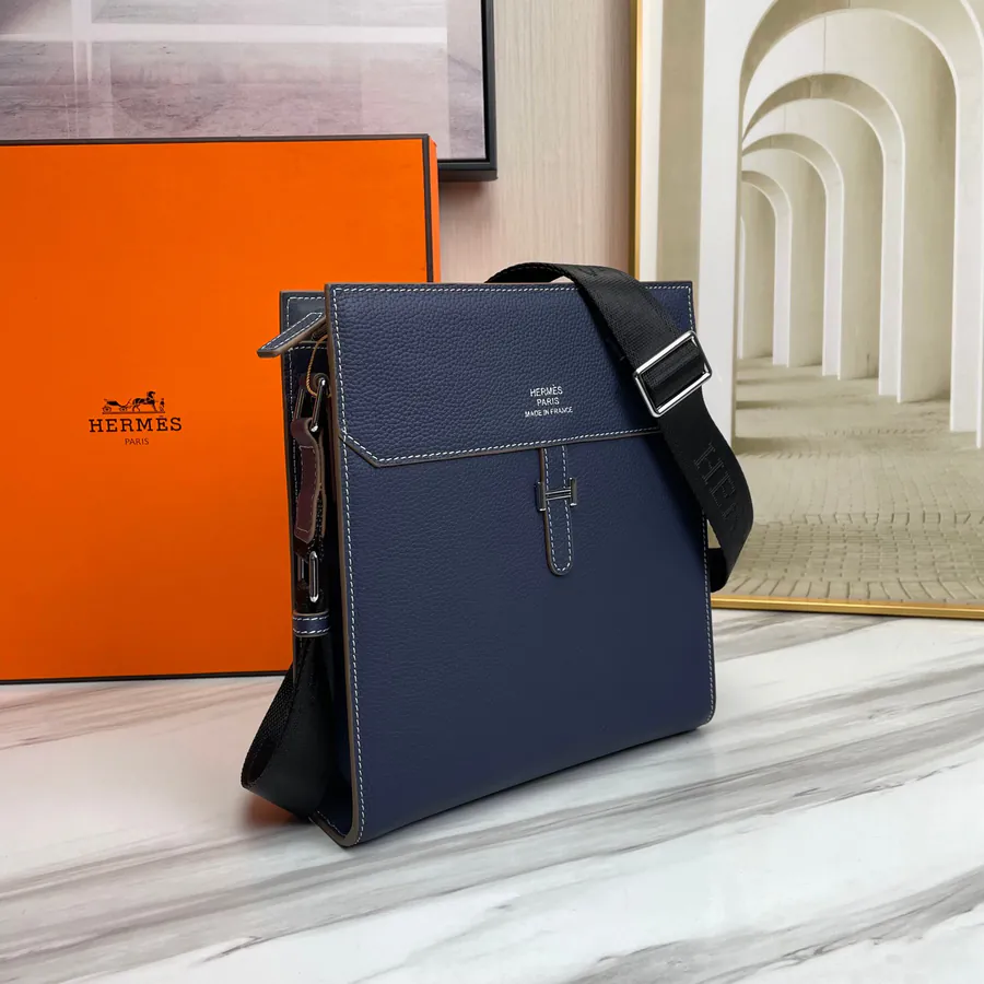 Blue Premium Original Emma Italian Top Grain Calfskin Handbag