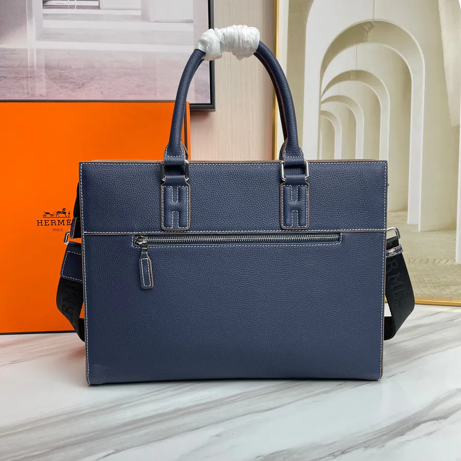 Original Blue Emma Italian Top Grain Calfskin Handbag