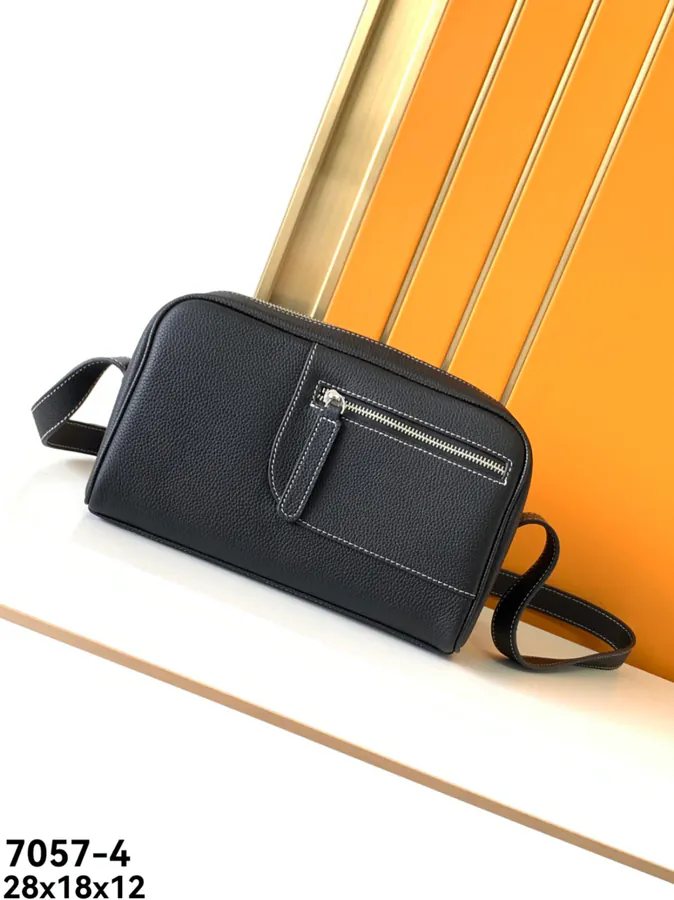 7057 4 Black Italian Top Grain Calfskin Wallet