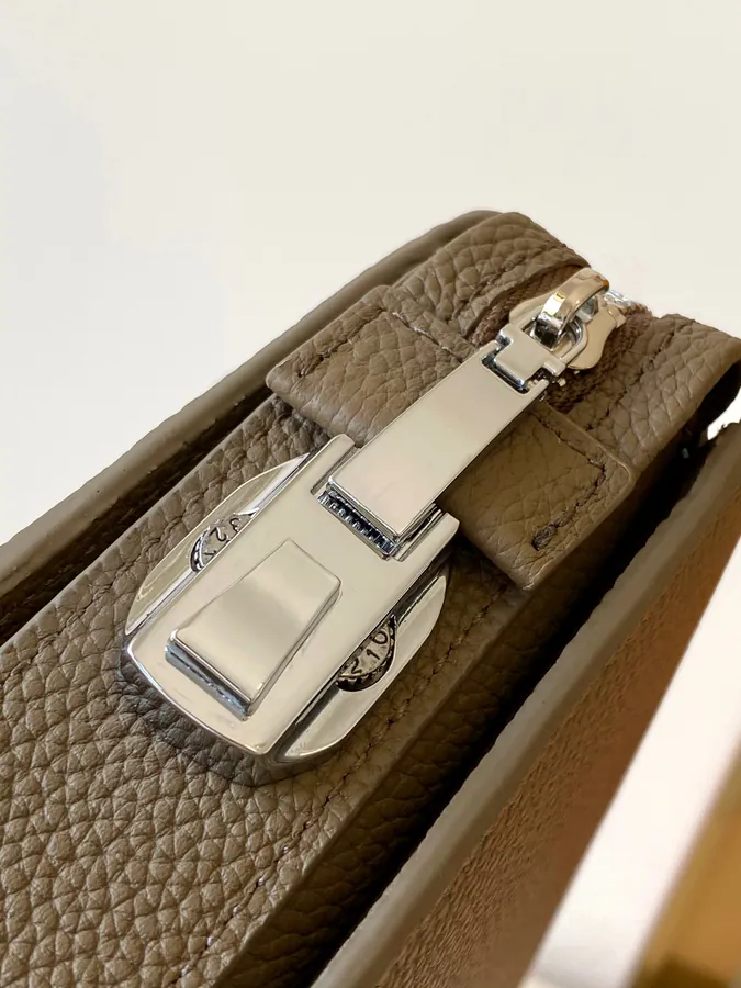 Ema Bucket Bag in Khaki Premium Full Grain Calfskin