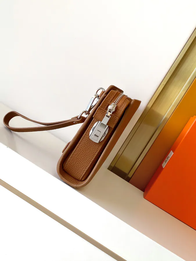 Ema Bucket Bag in Taupe Premium Full Grain Calfskin