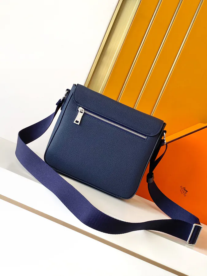 Blue Premium Original Emma Italian Top Grain Calfskin Handbag