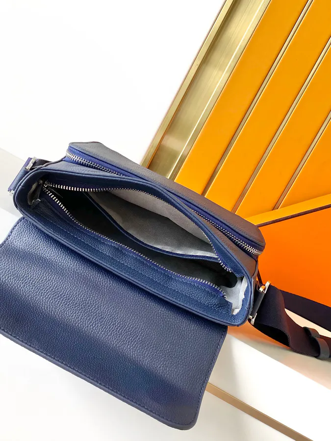Blue Premium Original Emma Italian Top Grain Calfskin Handbag