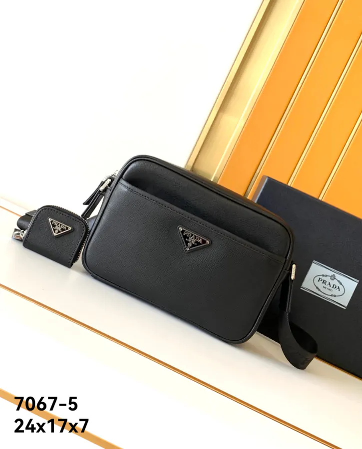 Prada 7067 5 Crossbody Bag Premium Leather, Spacious Design