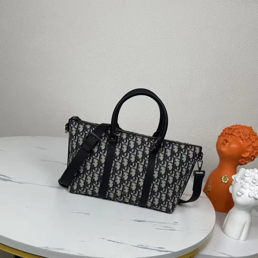 Dior Weekender 25 Handbag in Beige and Black