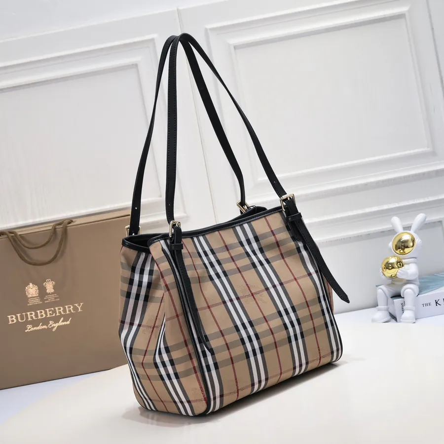 B Brand Hidden Horse Shopping Bag Grained Calfskin with YKK Brass Hardware