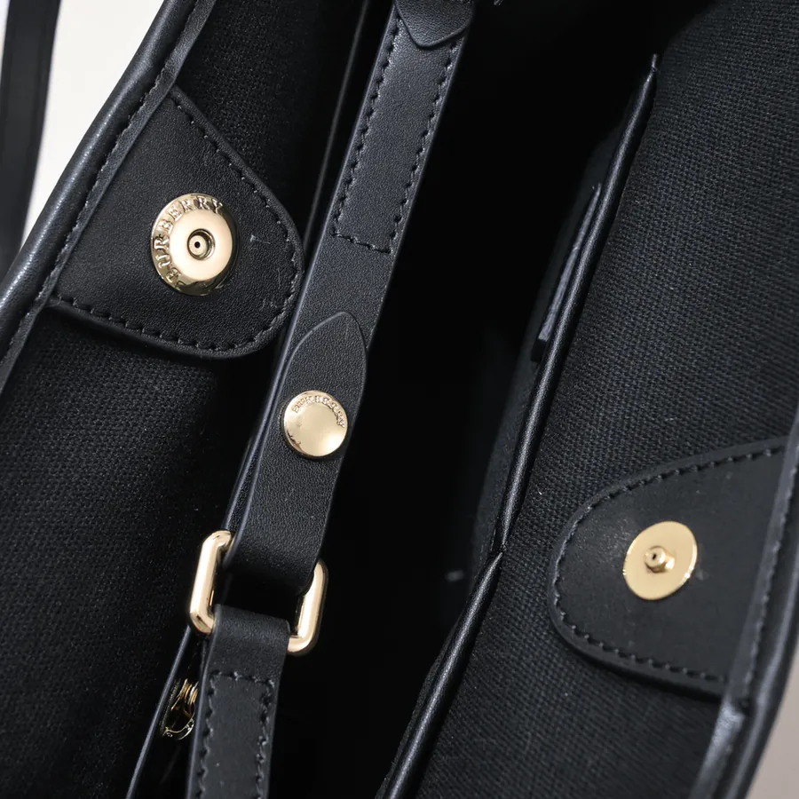 B Brand Hidden Horse Shopping Bag Grained Calfskin with YKK Brass Hardware
