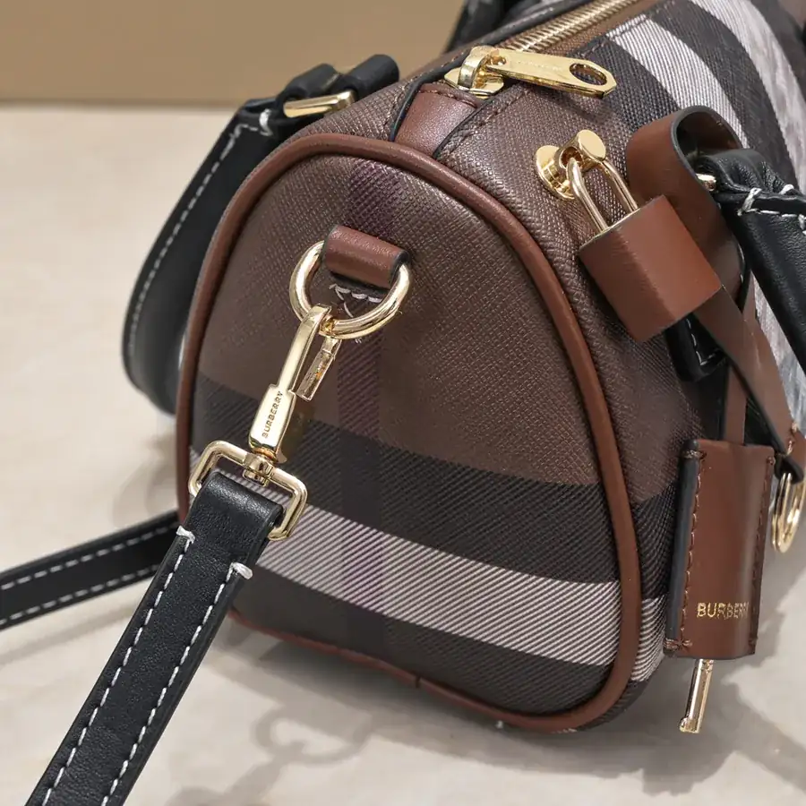 Bur Mini Bowling Bag in桦木棕格纹