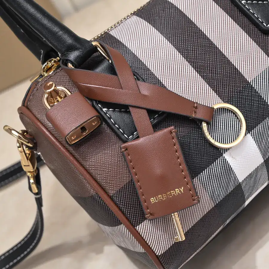 Bur Mini Bowling Bag in桦木棕格纹