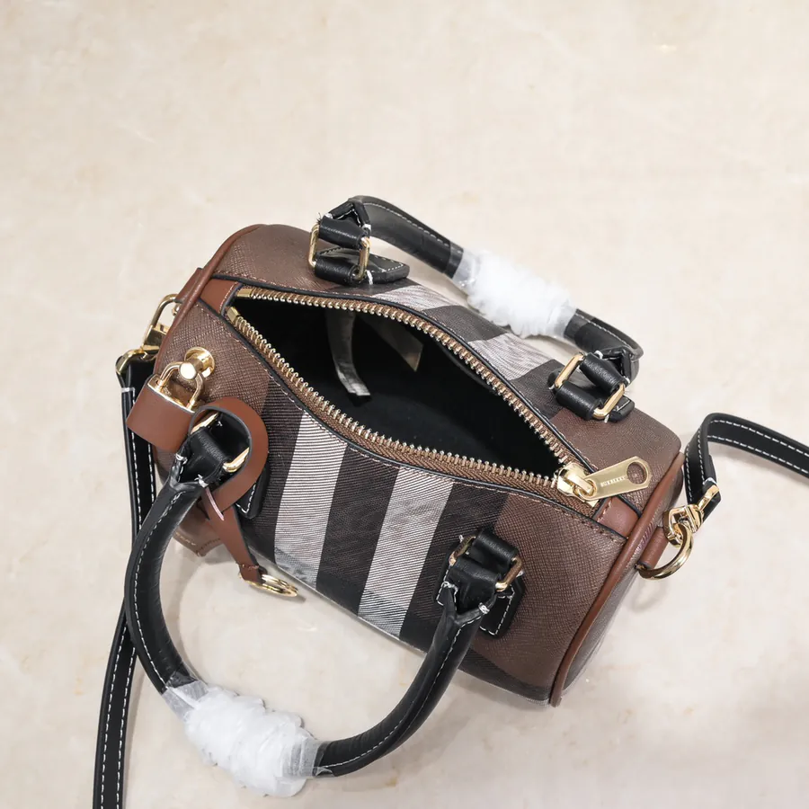 Bur Mini Bowling Bag in桦木棕格纹