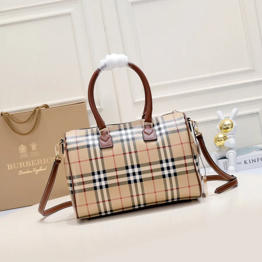 Bur Upgraded Bucket Bag in桦木棕格纹