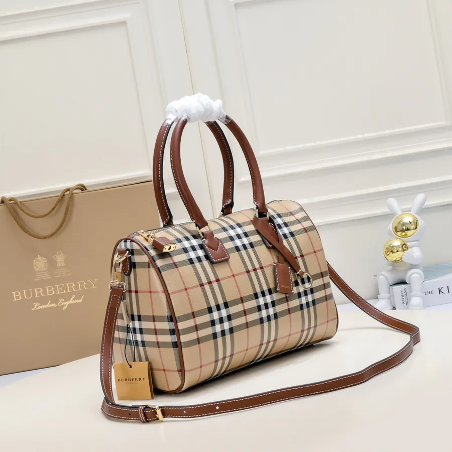 Bur Upgraded Bucket Bag in桦木棕格纹