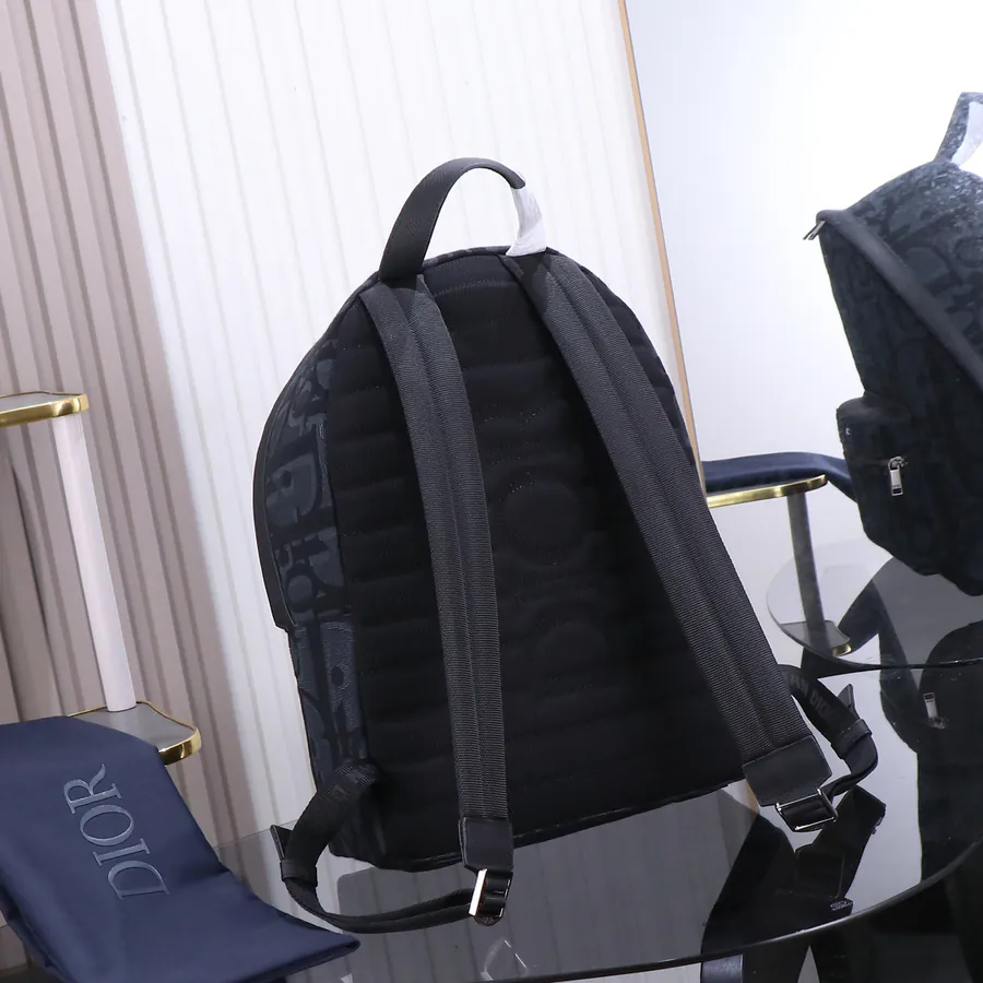 Rider Backpack Black Maxi Dior Oblique Jacquard