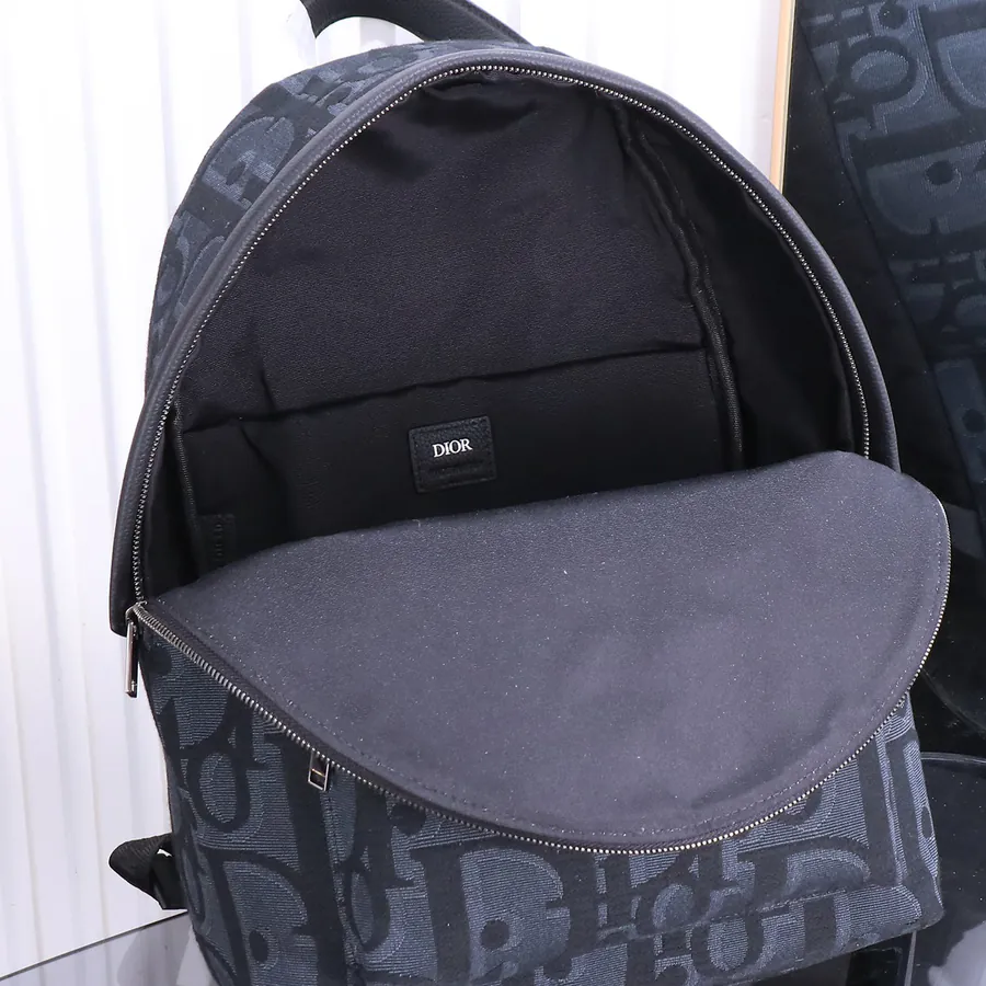 Rider Backpack Black Maxi Dior Oblique Jacquard