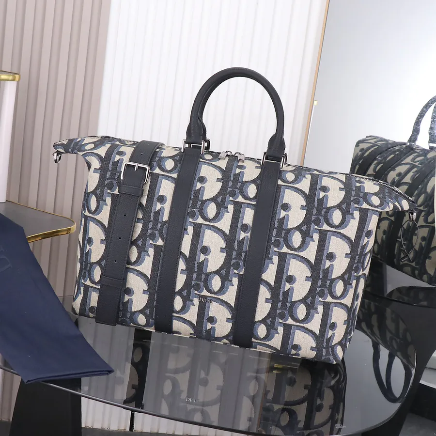 Dior Weekender 40 Bag Grained Calfskin