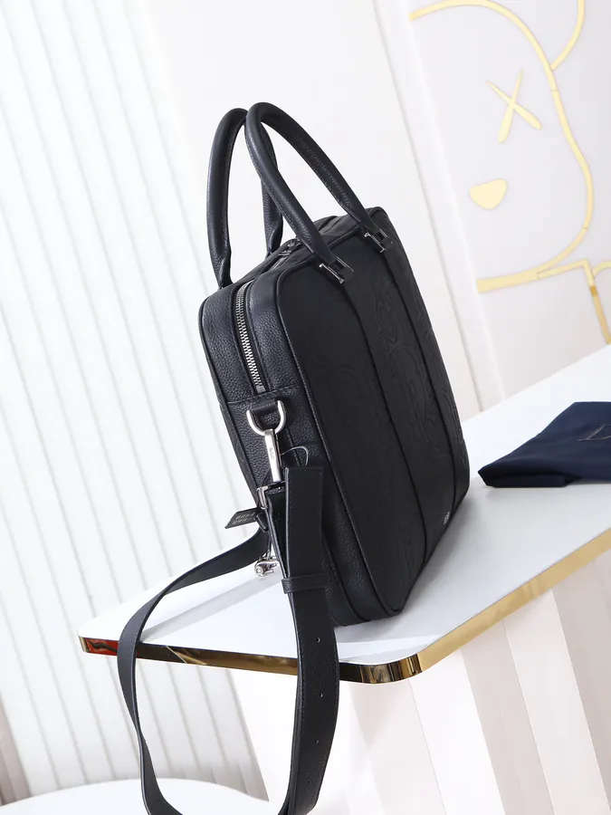 Dior Zip Briefcase with Gravity Print Classic Elegance