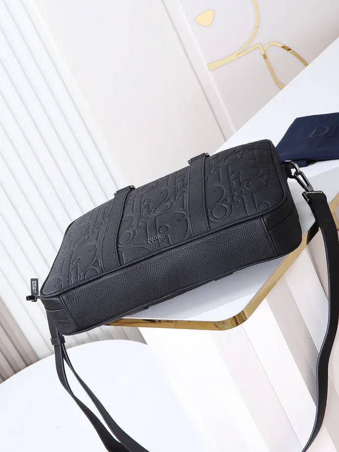 Dior Zip Briefcase with Gravity Print Classic Elegance