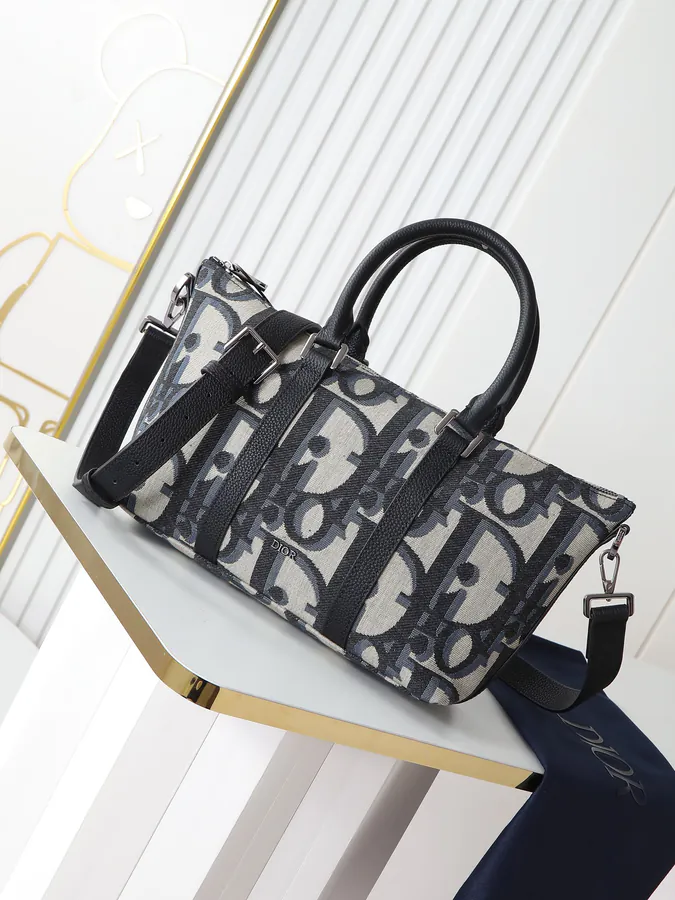 Dior Weekender 25 Handbag with Oblique Print