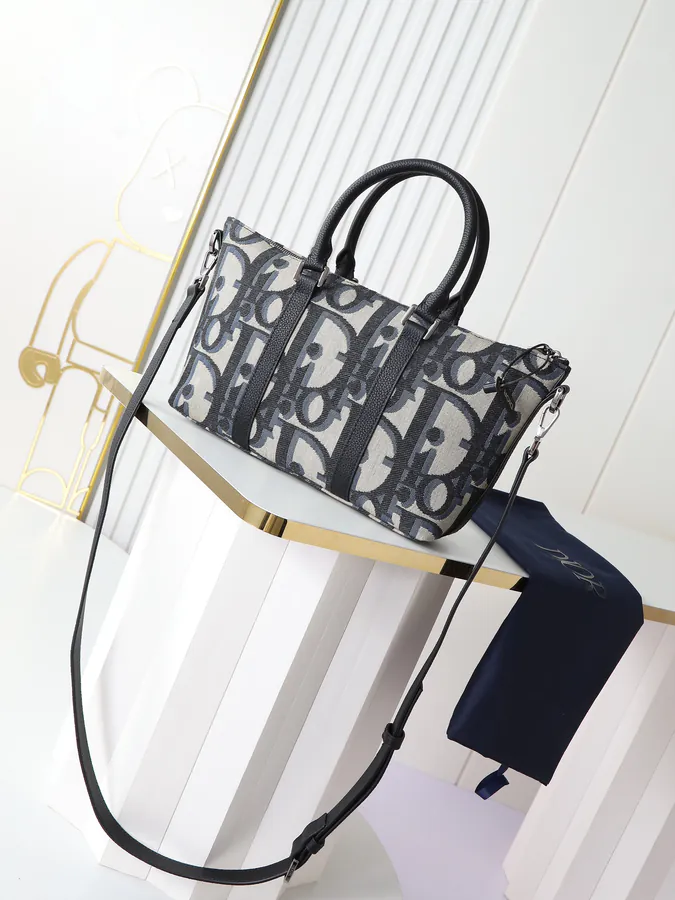 Dior Weekender 25 Handbag with Oblique Print