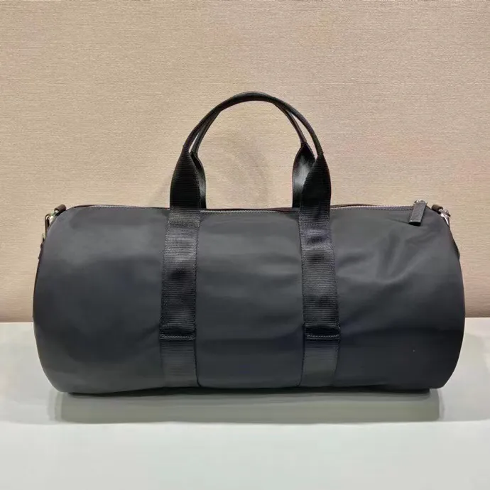 Ad and Pd Collaboration Travel Bag with Saffiano Leather and Re Nylon