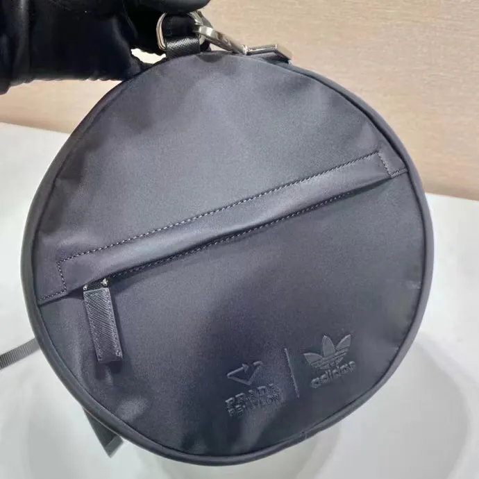 Ad and Pd Collaboration Travel Bag with Saffiano Leather and Re Nylon