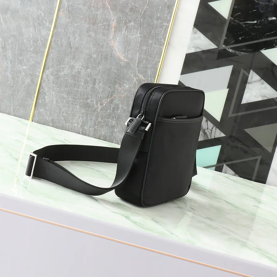 P Brand New Men's Bag, 2VD143 Black, Multi Layer Design