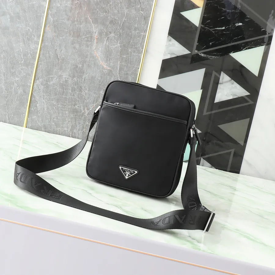 P Brand New Men's Bag, 2VD143 Black, Multi Layer Design