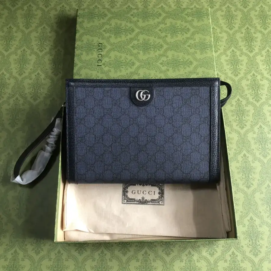 Gucci Ophidia Handbag with Red Green Webbing and Double G Accents