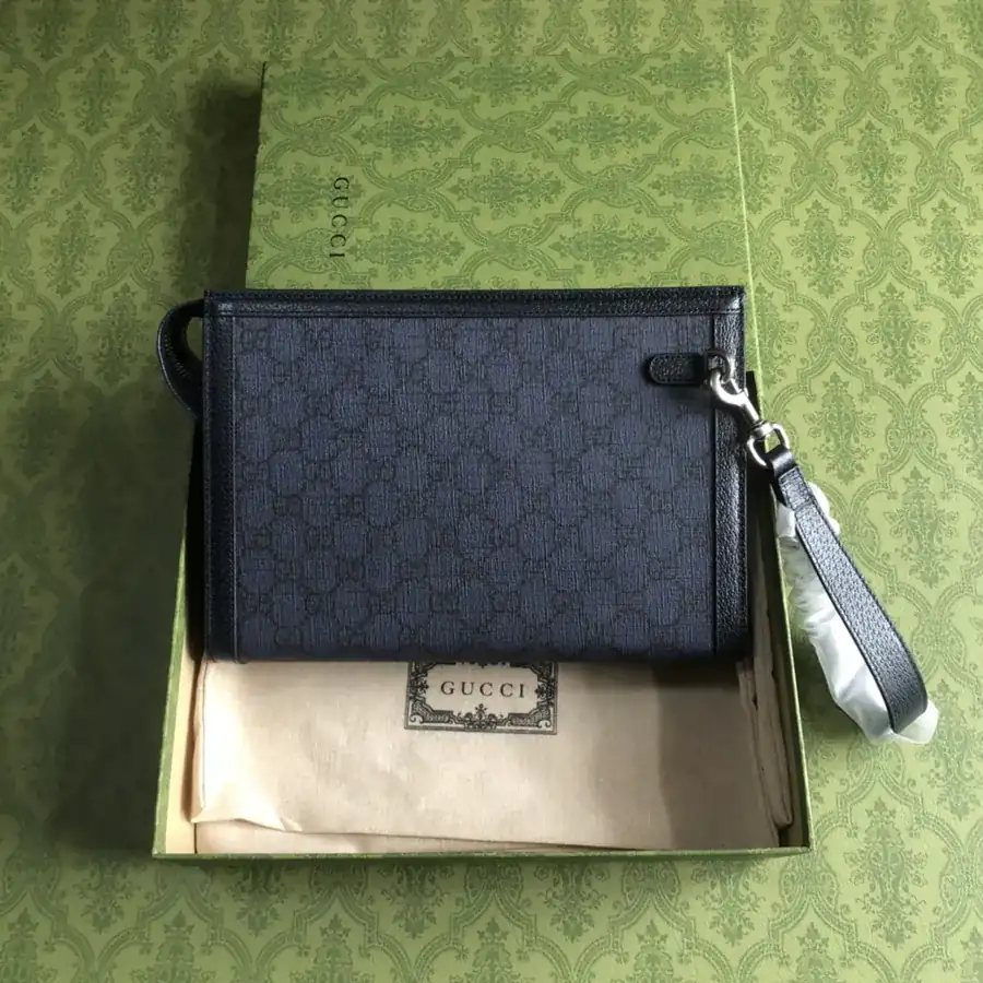 Gucci Ophidia Handbag with Red Green Webbing and Double G Accents
