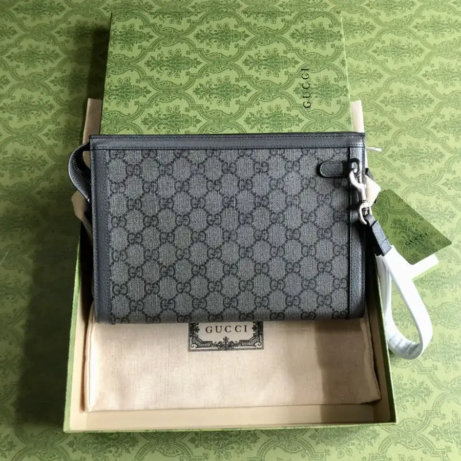 Gucci Ophidia Handbag with Red Green Webbing and Double G Accents