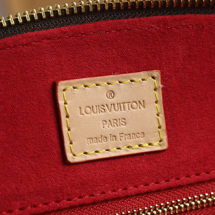 Petit Palais Tote Bag with Monogram Canvas and Leather Trim