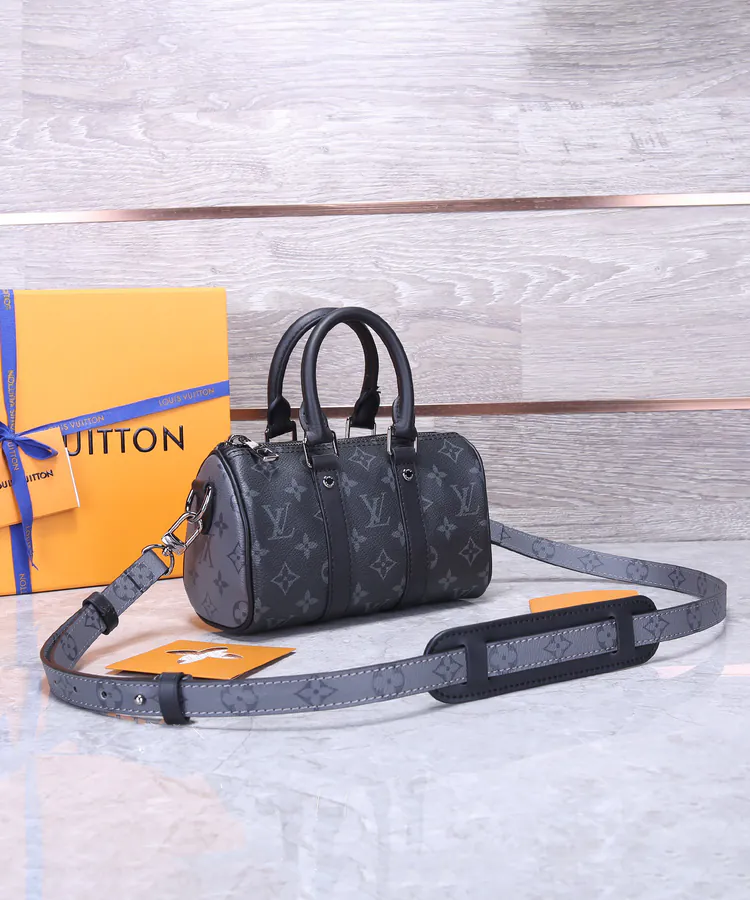 Chanel Speedy Pillow Bag XS Size, Monogram Canvas with Calfskin Trim