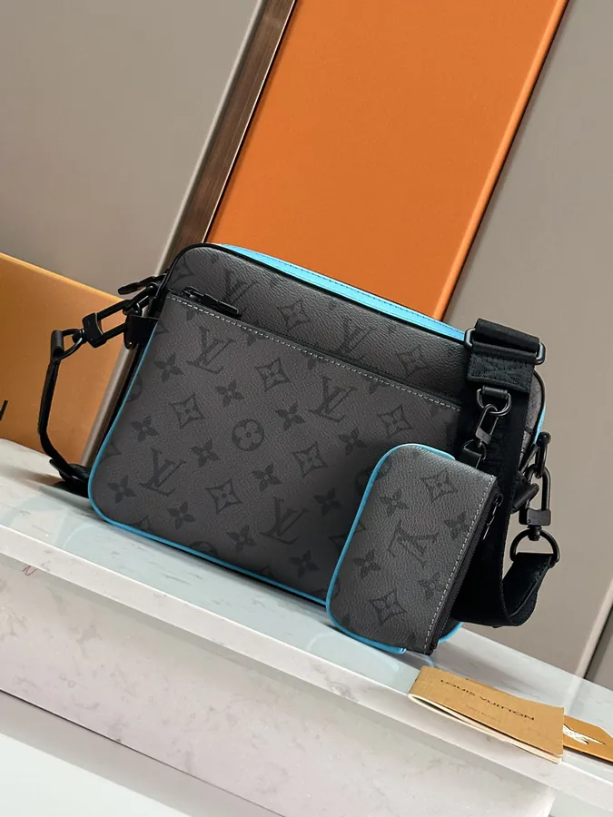 Louis Vuitton Trio Briefcase with Monogram Eclipse Reverse Canvas