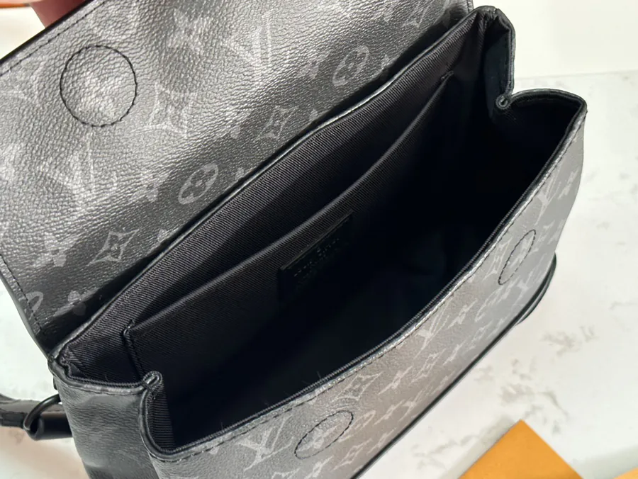 Louis Vuitton Steamer Small Handbag Monogram Eclipse Canvas