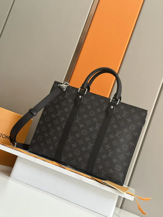 Sac Plat 24H Handbag with Monogram Eclipse Canvas