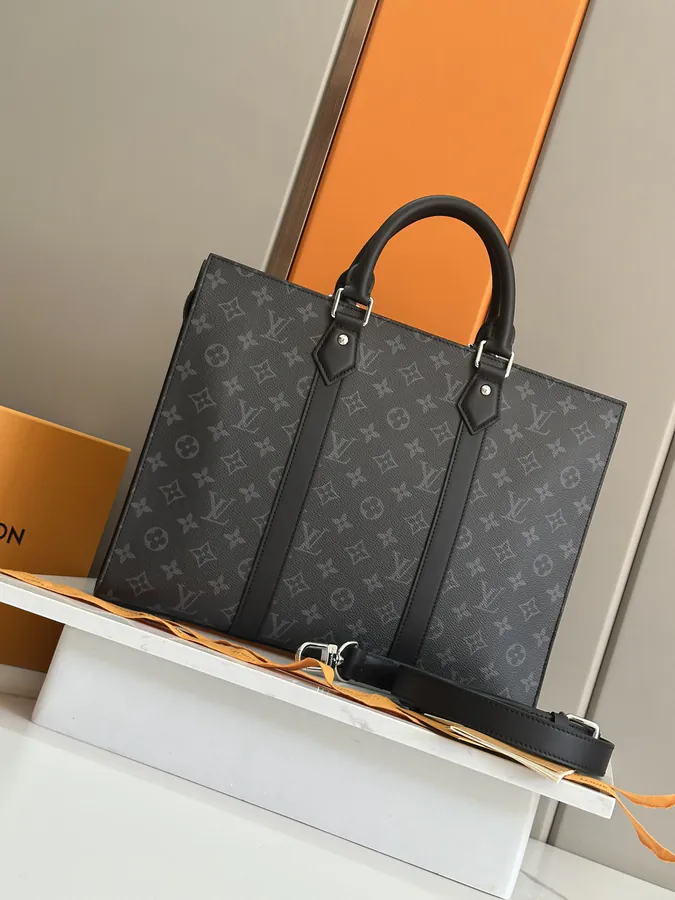 Sac Plat 24H Handbag with Monogram Eclipse Canvas