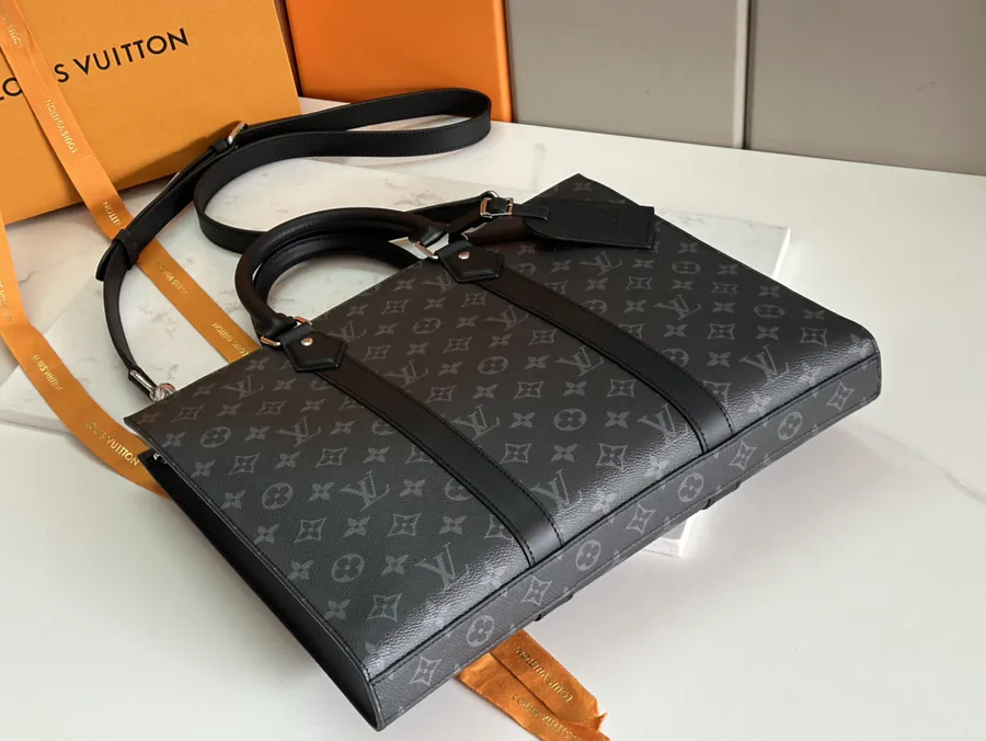 Sac Plat 24H Handbag with Monogram Eclipse Canvas