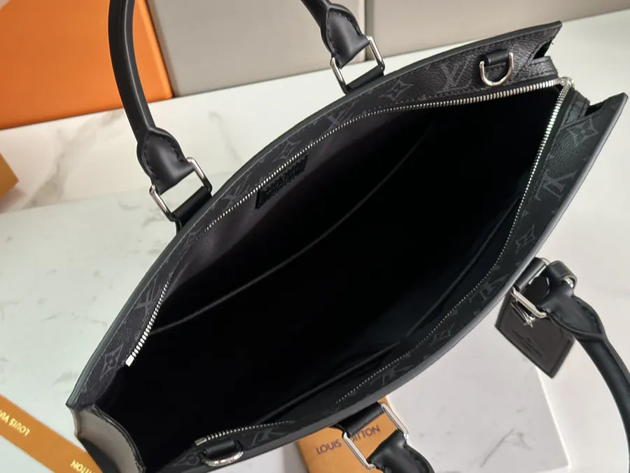 Sac Plat 24H Handbag with Monogram Eclipse Canvas