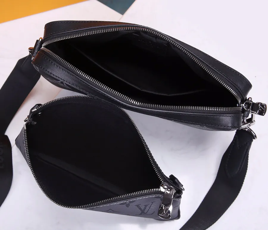 Trio Messenger Bag Monogram Eclipse Canvas