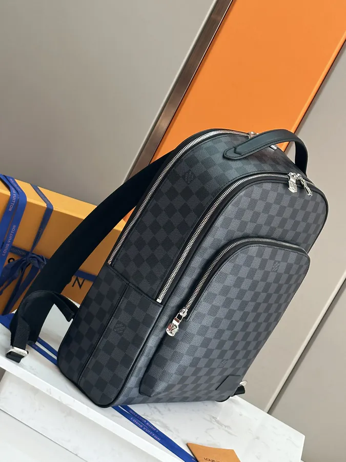 Black Grained Avenue Tote Damier Graphite Canvas